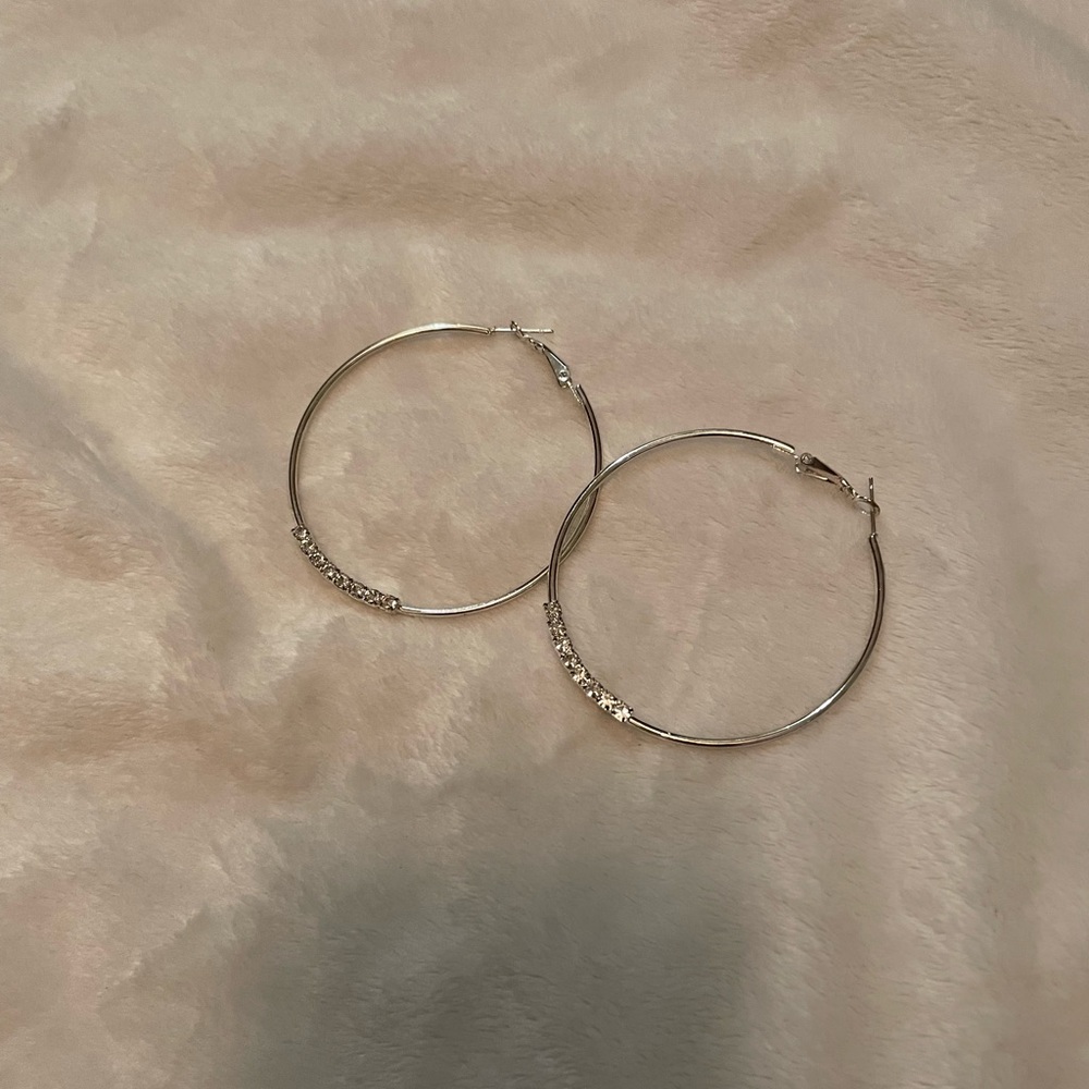 Elegant Silver Hoop Earrings